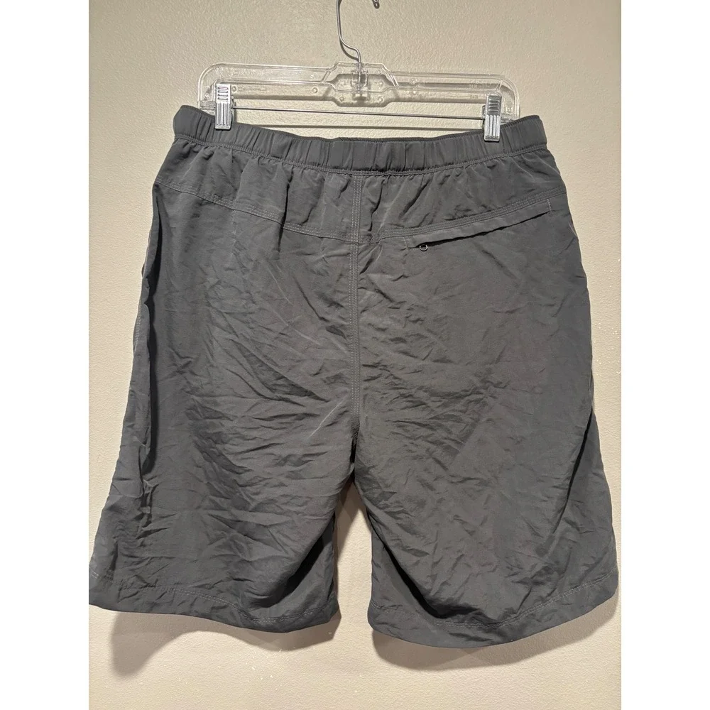 The North Face Mens Hiking Shorts Gray Elastic Waist Belted Outdoor Size Large